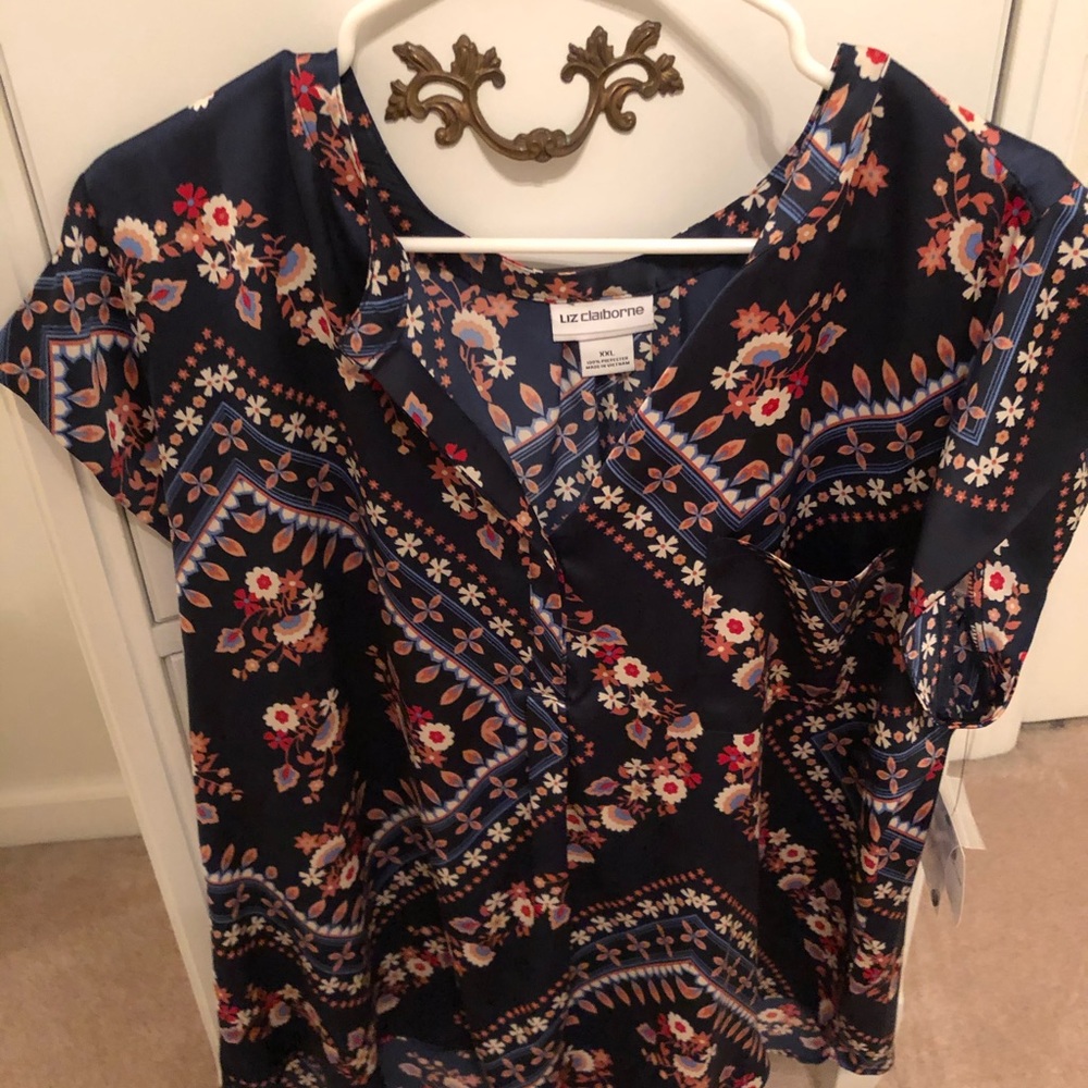 Liz Claiborne tees with pocked! Two shirts for one